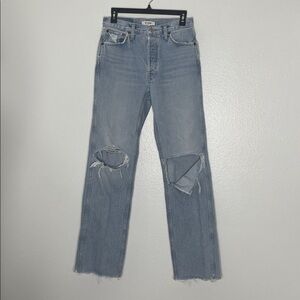Re/done Originals 90's High Rise Straight Loose Distressed Jeans Size 27 (Read)